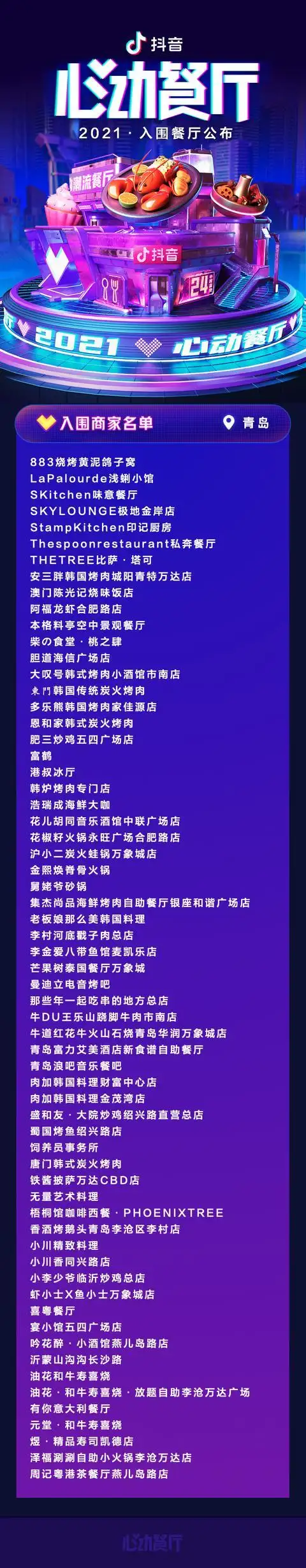 抖音心动餐厅本地商家_抖音网红的黑暗料理店叫什么名字,_抖音心动餐厅2021入围名单