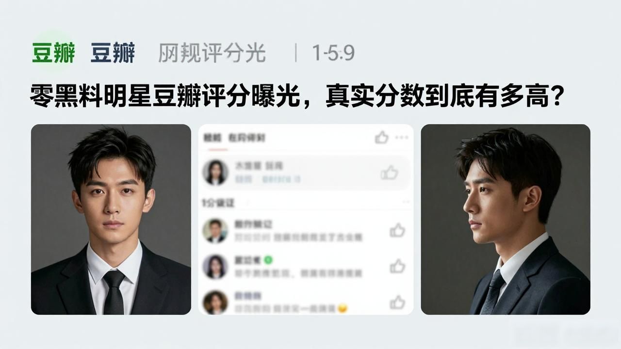 零黑料明星豆瓣评分曝光，真实分数到底有多高？